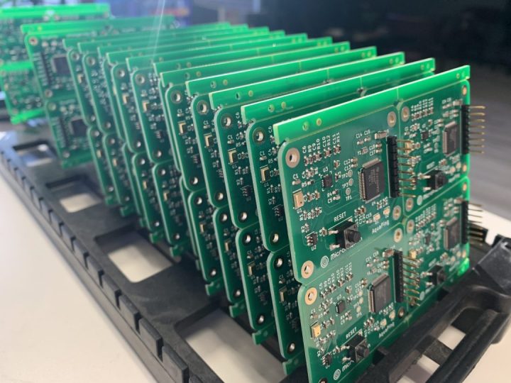 PCB Assemblies sunbathing while waiting for Through Hole Assembly.